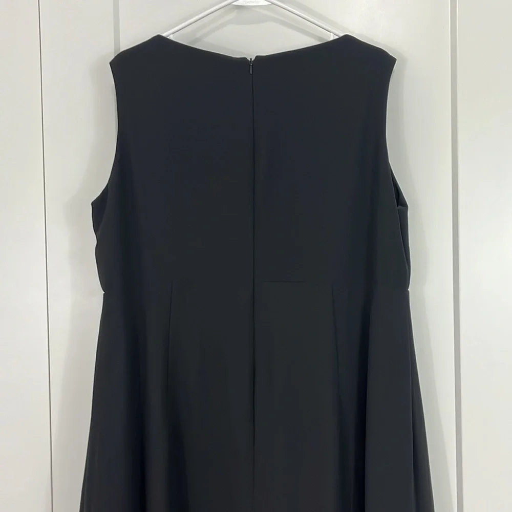 Alfred Sung Size 20 Black V-Neck Sleeveless Maxi Formal Dress - Picture 10 of 12